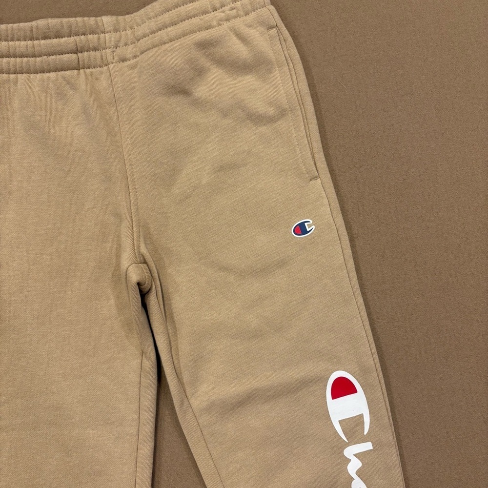 Champion Boy’s Heritage Graphic Joggers/Sweatpants Khaki/Tan With Logo Size 6 - Picture 3 of 10